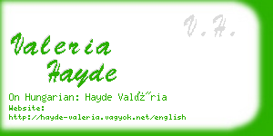 valeria hayde business card